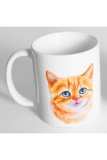 Sevimli Kedi Resim Baskılı Kupa Bardak