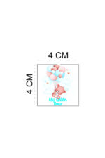 Kişiye Özel 50 Adet 4x4 Doğum Günü & Baby Shower Madlen Çikolata Sticker Etiketi - Görsel 2