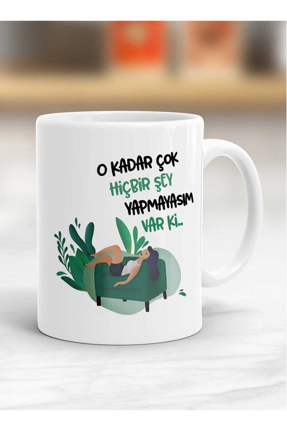 1_org_zoom-1073.jpg O Kadar Çok Hiçbir Şey Yapasım Var Ki Yazılı Kupa Bardak - Resimli Kupa Bardak - Hediyelik Bardak - Görsel 1