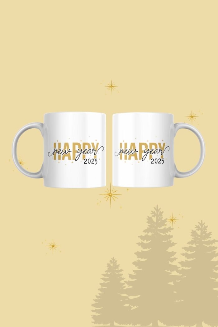 Happy New Year 2025 Kupa – Minimal ve Şık Tasarım - Görsel 2