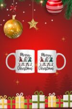 Noel Baba Cüceli Merry Christmas Kupa – Yılbaşı Ruhunuza Renk Katın