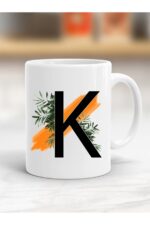 K Harfi Baskılı Kupa Bardak - Resimli Kupa Bardak - Hediyelik Bardak - Bardak Baskı