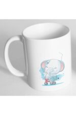 Sevimli Fil Resim Baskılı Kupa Bardak