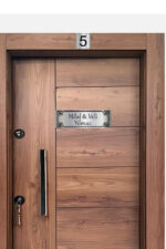 Metal Kapı isimliği ve Numarası - Altın ve Gümüş Renk Seçenekli (15x5 cm & 5x5 cm) - Görsel 3