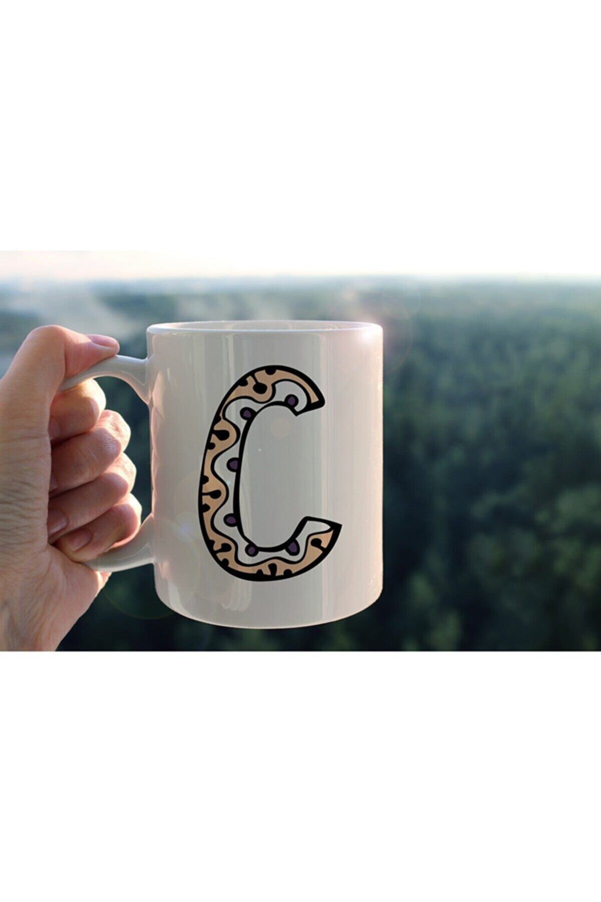 1_org_zoom-1200.jpg Özel Tasarım C Harfli Porselen Kupa Tfhr-03 - Görsel 1