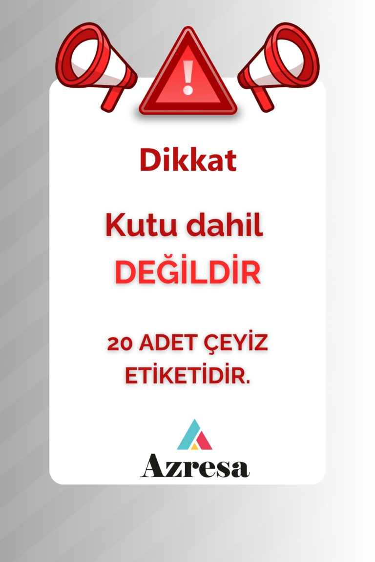 Çeyiz Bohça Bavul Koli Etiketi Gelin 20 Adet A4 Baskılı Etiket Sticker - Görsel 2