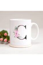 C Harfli Baskılı Kupa Bardak