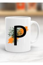 P Harfi Baskılı Kupa Bardak - Resimli Kupa Bardak - Hediyelik Bardak - Bardak Baskı