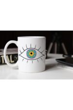 Özel Tasarım Göz Baskılı Porselen Kupa Bardak- 008 Tfkp
