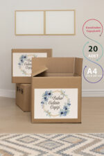 Çeyiz Bohça Bavul Koli Etiketi Gelin 20 Adet A4 Baskılı Etiket Sticker - Görsel 2