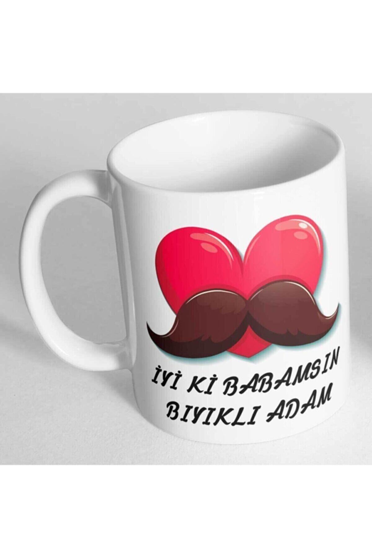 1_org_zoom-1302.jpg Iyi Ki Babamsın Bıyıklı Adam Baskılı Kupa Bardak - Görsel 1