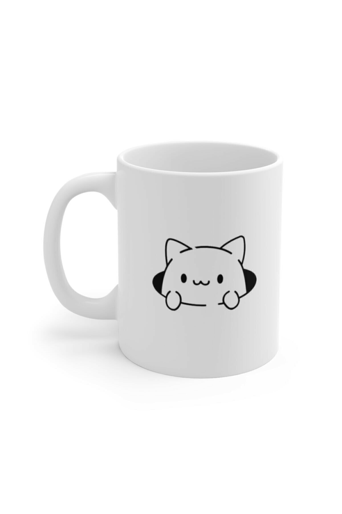 1_org_zoom-1341.jpg Curious Catt Baskılı Kupa Bardak - Görsel 1