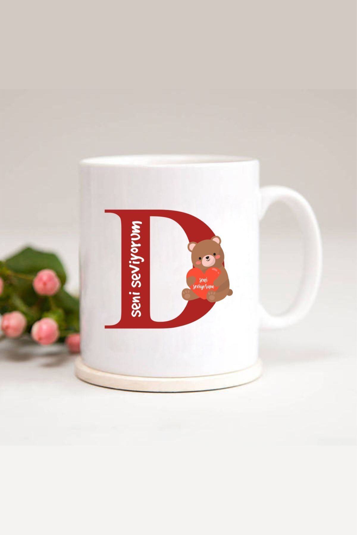 1_org_zoom-1348.jpg Ayıcıklı D Harfli Baskılı Kupa Bardak - Görsel 1