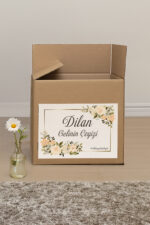 Çeyiz Kutusu İçin Şık Çiçekli  Etiket Seti - 20'li