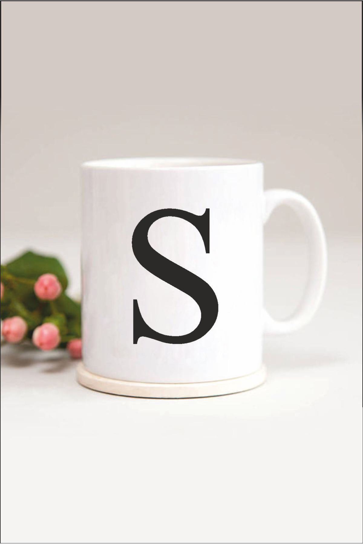 1_org_zoom-1408.jpg S Harfli Baskılı Kupa Bardak - Görsel 1