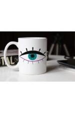 Özel Tasarım Göz Baskılı Porselen Kupa Bardak- 011 Tfkp