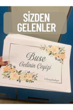 Çeyiz Kutusu İçin Şık Çiçekli  Etiket Seti - 20'li - Görsel 6