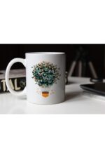 Kelebekli Uçan Balon Temalı Beyaz Kupa Tfc-08