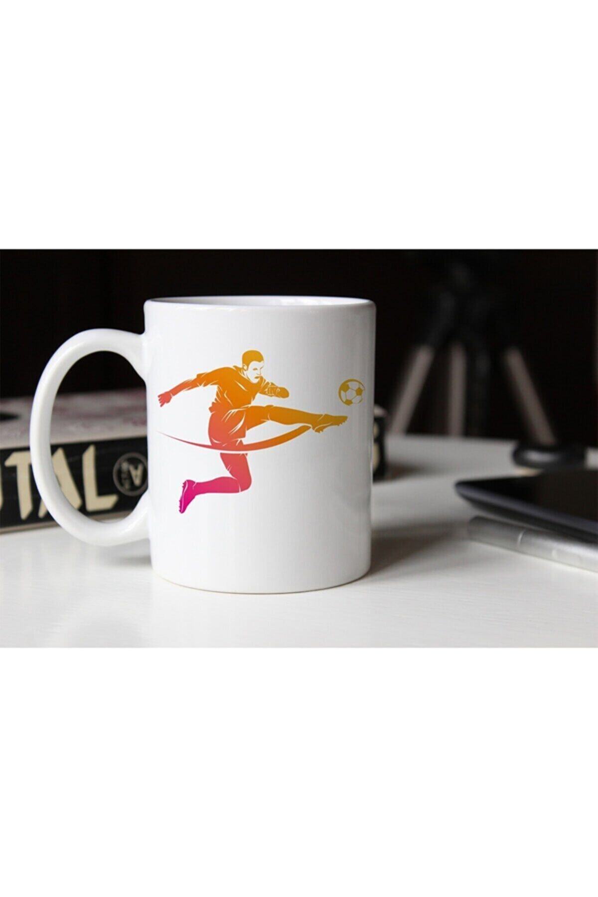 1_org_zoom-1471.jpg Futbolcu Temalı Beyaz Porselen Kupa-02 Tfspr-02 - Görsel 1