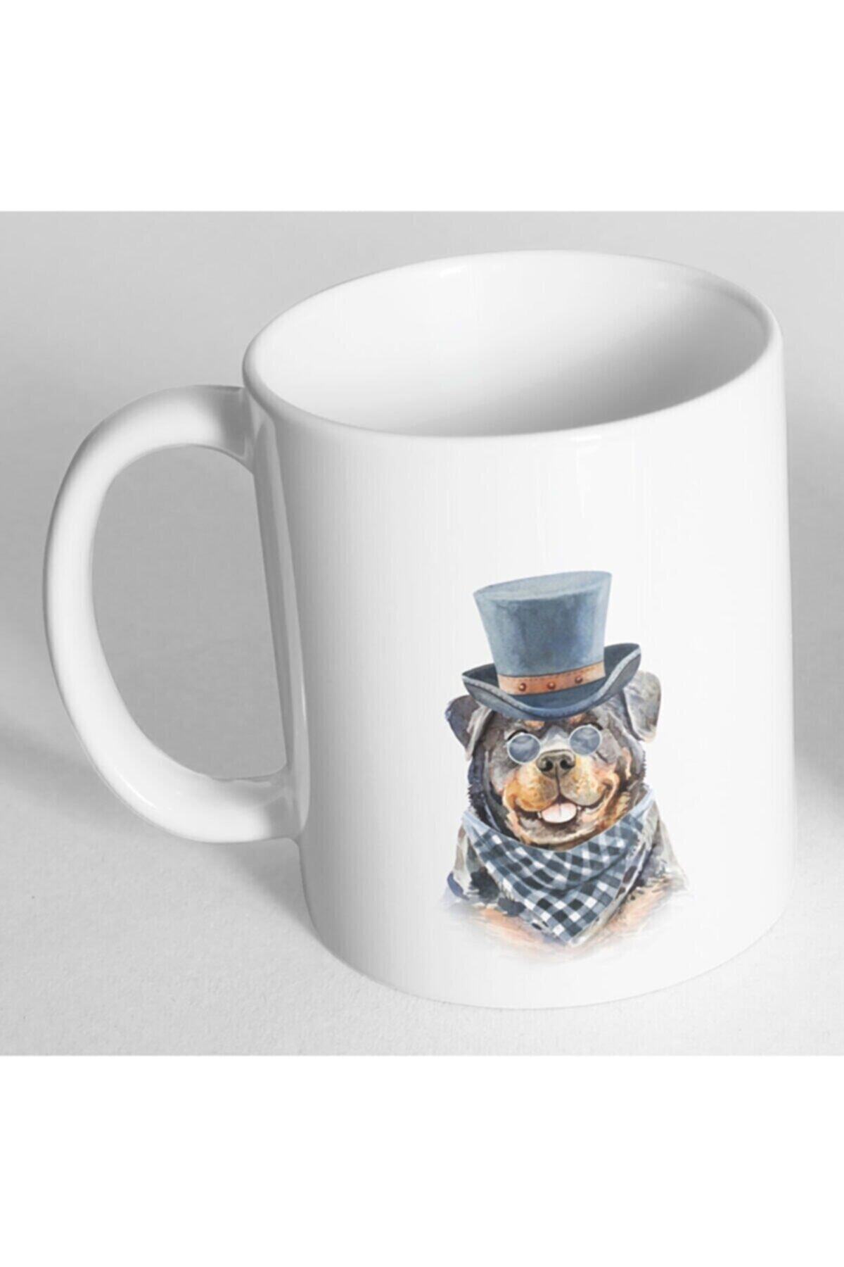 1_org_zoom-1492.jpg Rottweiler Melon Şapkalı Baskılı Kupa Bardak - Görsel 1