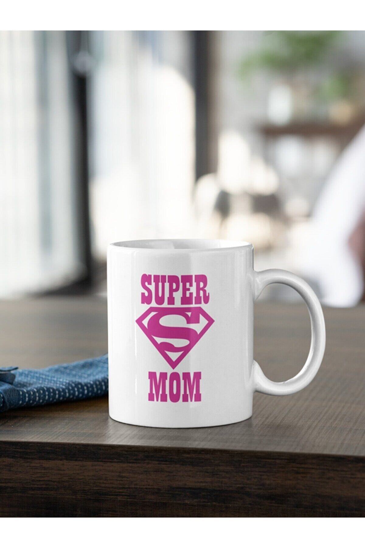 1_org_zoom-1497.jpg Super Mom Yazı Baskılı Kupa - Görsel 1