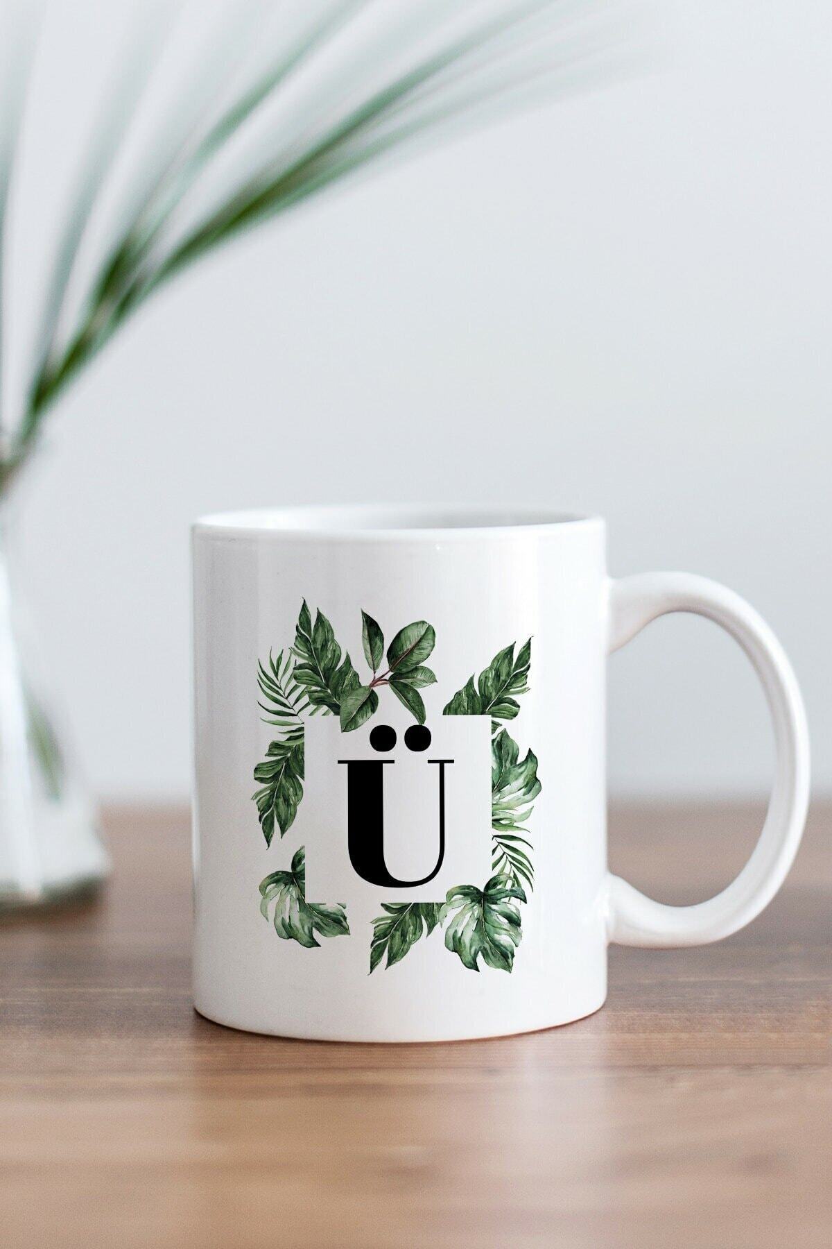 1_org_zoom-1516.jpg Beyaz Ü Harfi Baskılı Kupa Bardak - Görsel 1