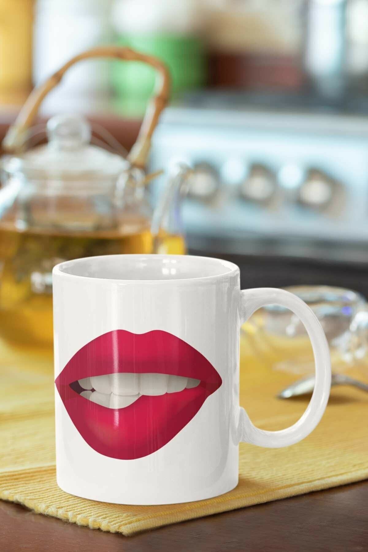 1_org_zoom-1523.jpg Dudak Baskılı Porselen Kupa Bardak - Görsel 1