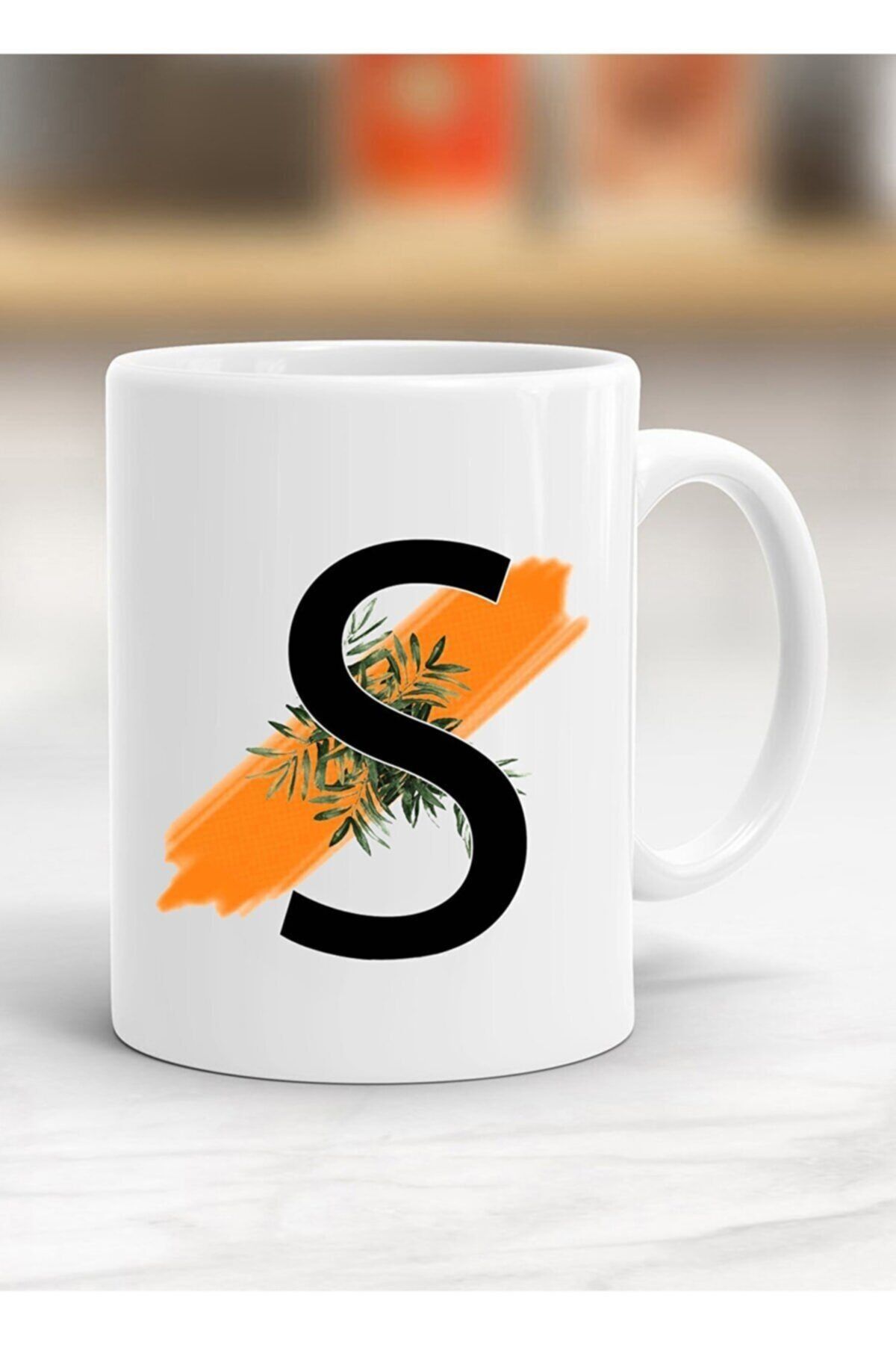 1_org_zoom-1547.jpg S Harfi Baskılı Kupa Bardak - Görsel 1