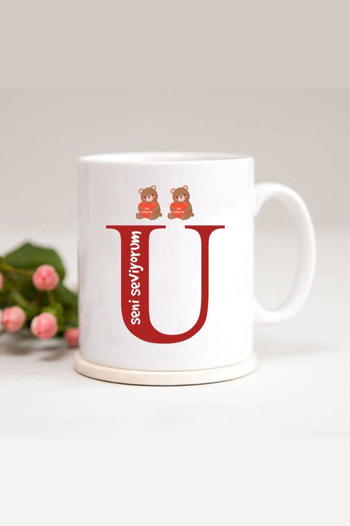 1_org_zoom-1572.jpg Ayıcıklı Ü Harfli Baskılı Kupa Bardak - Görsel 1