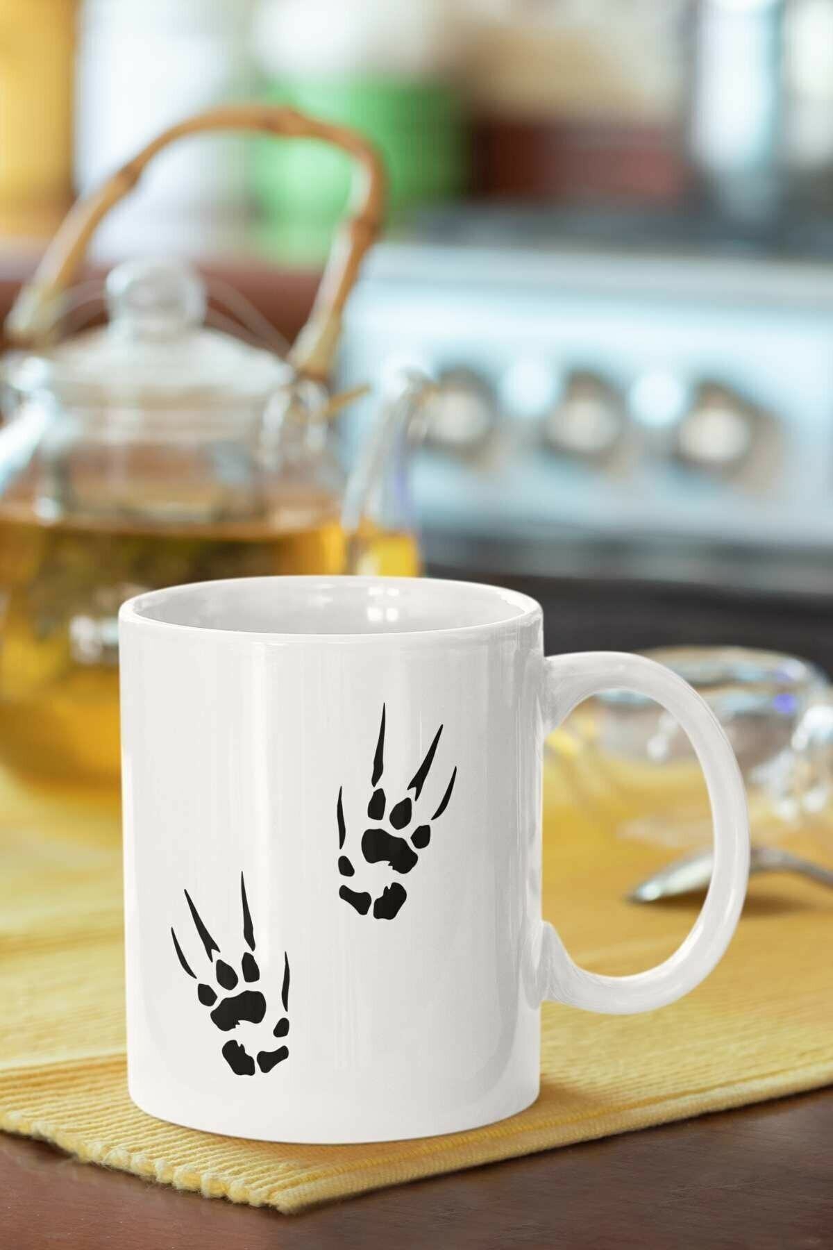 1_org_zoom-1574.jpg Pençe Izi Baskılı Porselen Kupa Bardak - Görsel 1