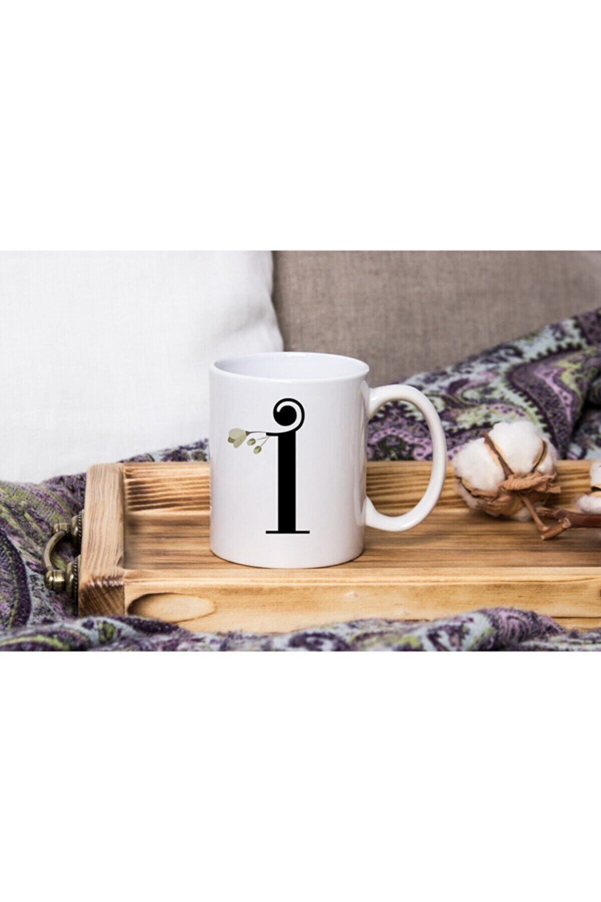 1_org_zoom-1593.jpg Beyaz Çiçekli I Harfli Beyaz Porselen Kupa Tfbyz-11 - Görsel 1