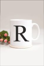 R Harfli Baskılı Kupa Bardak