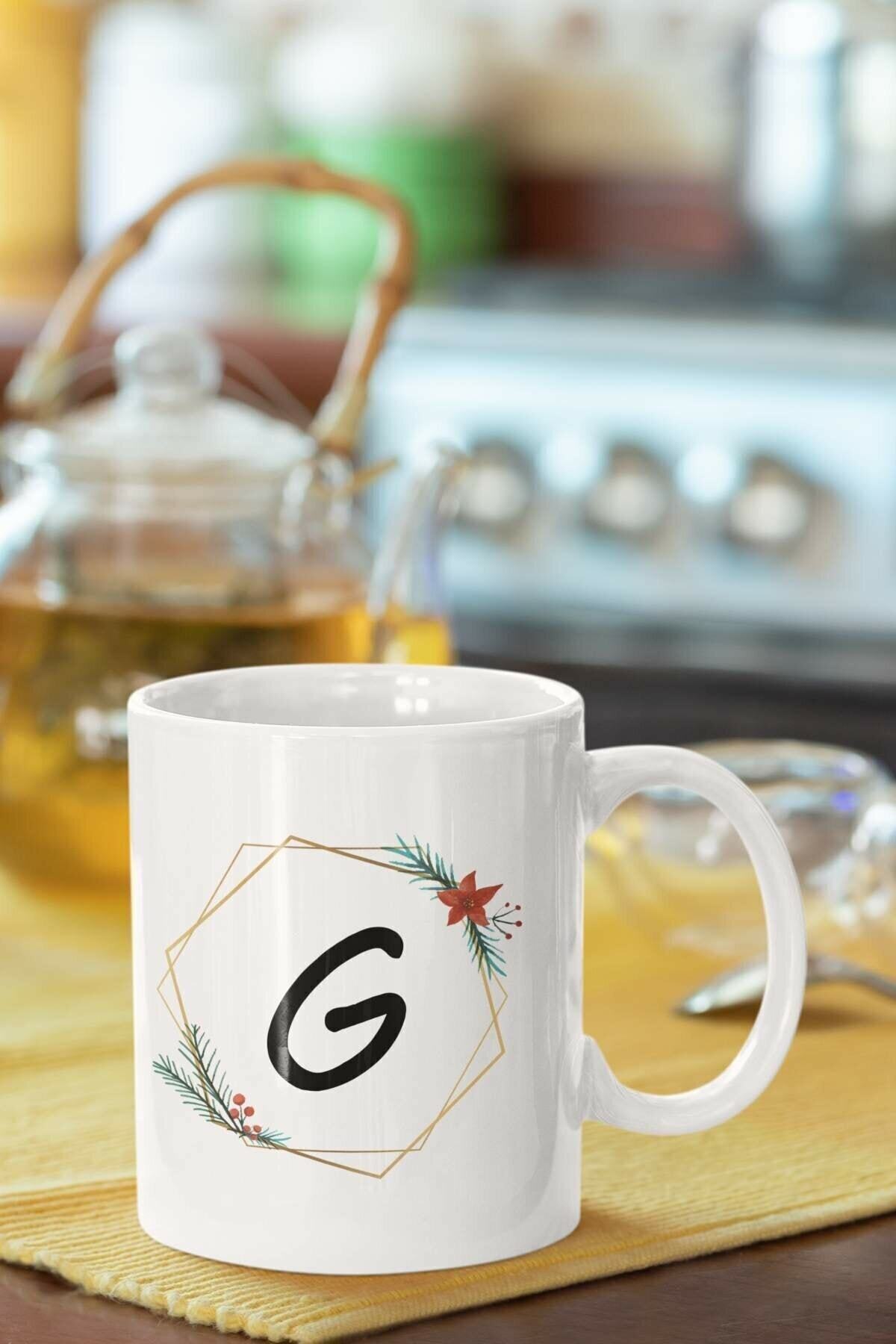 1_org_zoom-1606.jpg G Harfi Baskılı Porselen Kupa Bardak - Görsel 1