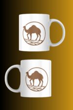 Deve Logosu Temalı Porselen Kupa - Görsel 2