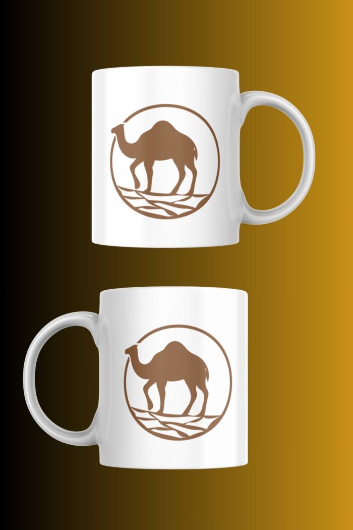 Deve Logosu Temalı Porselen Kupa - Görsel 2