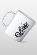 Deniz Atı Desenli Özel Tasarım Kupa Bardak