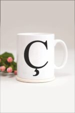 Ç Harfli Baskılı Kupa Bardak