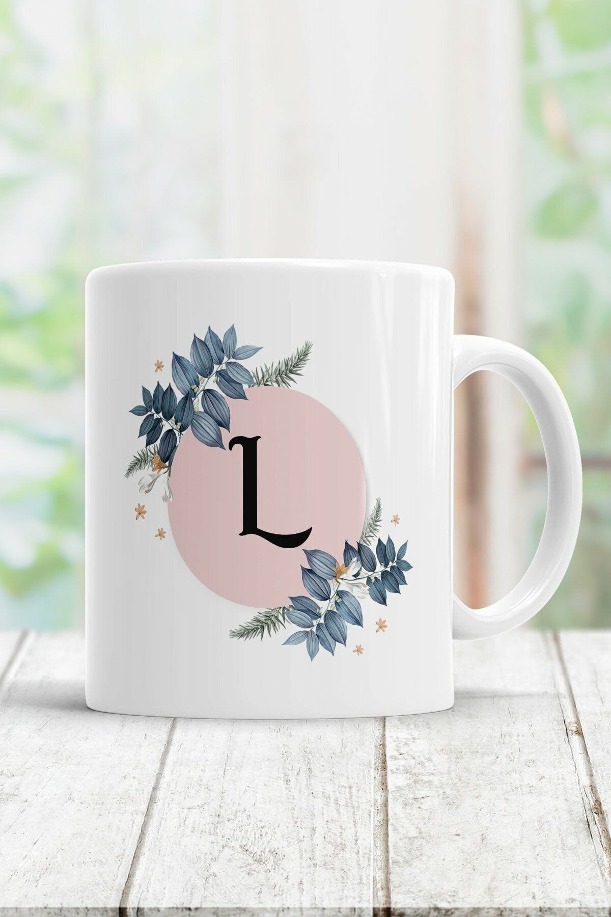 1_org_zoom-1733.jpg Beyaz L Harfi Baskılı Kupa Bardak - Görsel 1