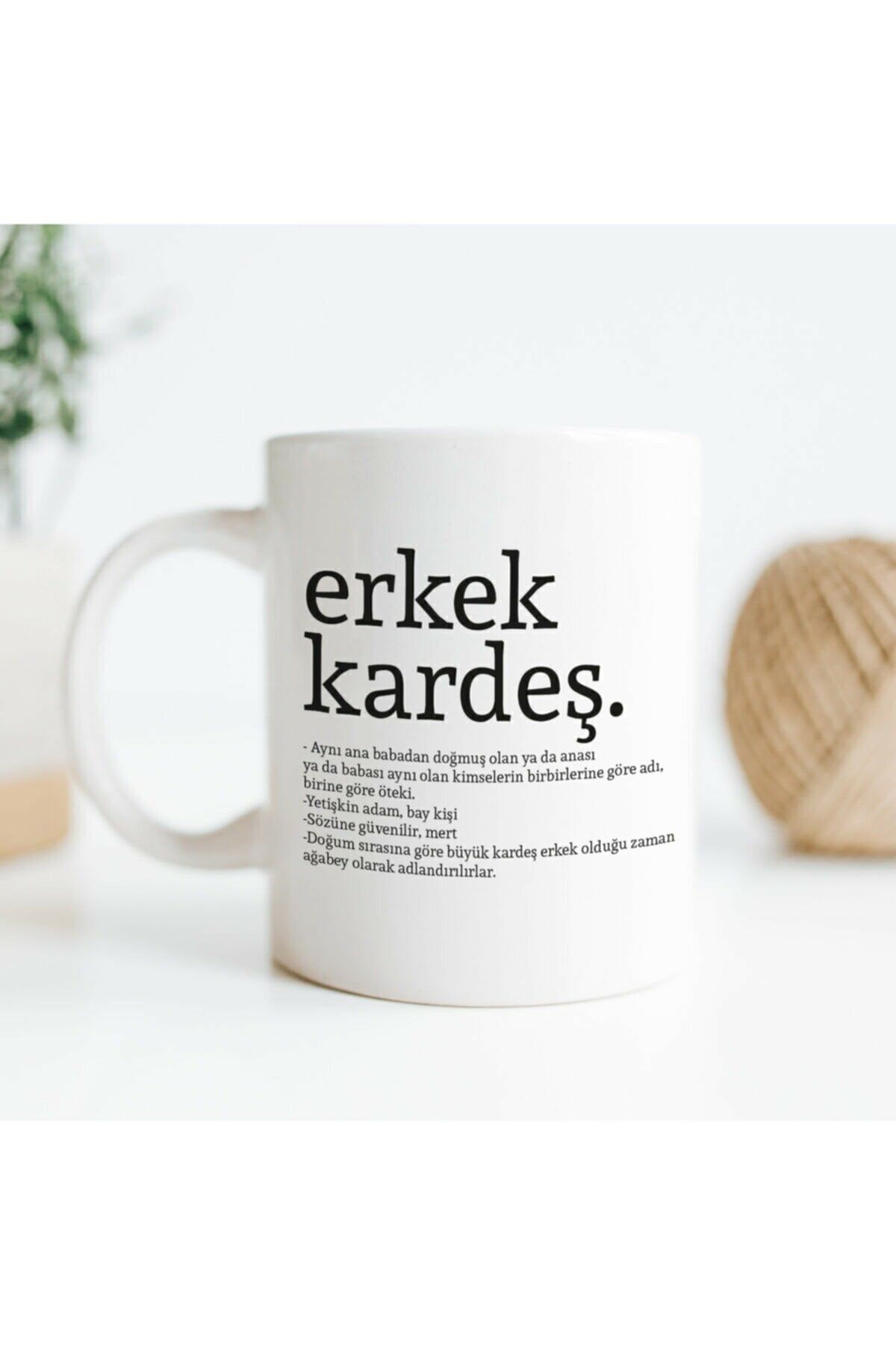 1_org_zoom-1742.jpg Erkek Kardeş Kelime Anlamlı Hediye Kupa - Görsel 1