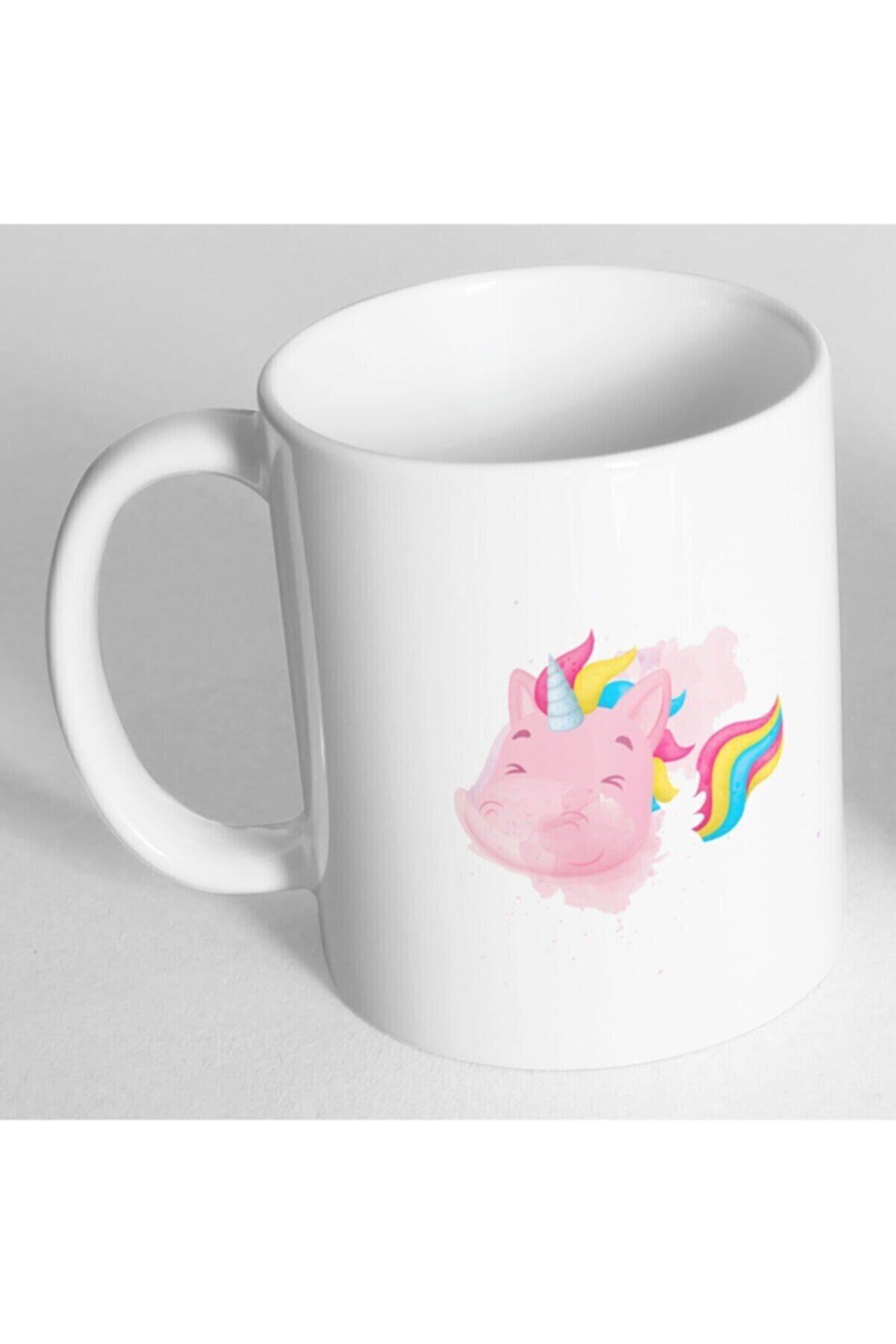 1_org_zoom-1777.jpg Sevimli Unicorn Resim Baskılı Kupa Bardak - Görsel 1