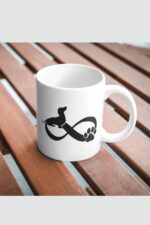 Sonsuzluk İşareti, Pati İzi ve Dachshund Temalı Porselen Kupa