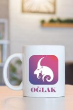 Oğlak Burcu Kupa Bardak - Baskılı Bardak - Hediyelik Bardak- Burçlar
