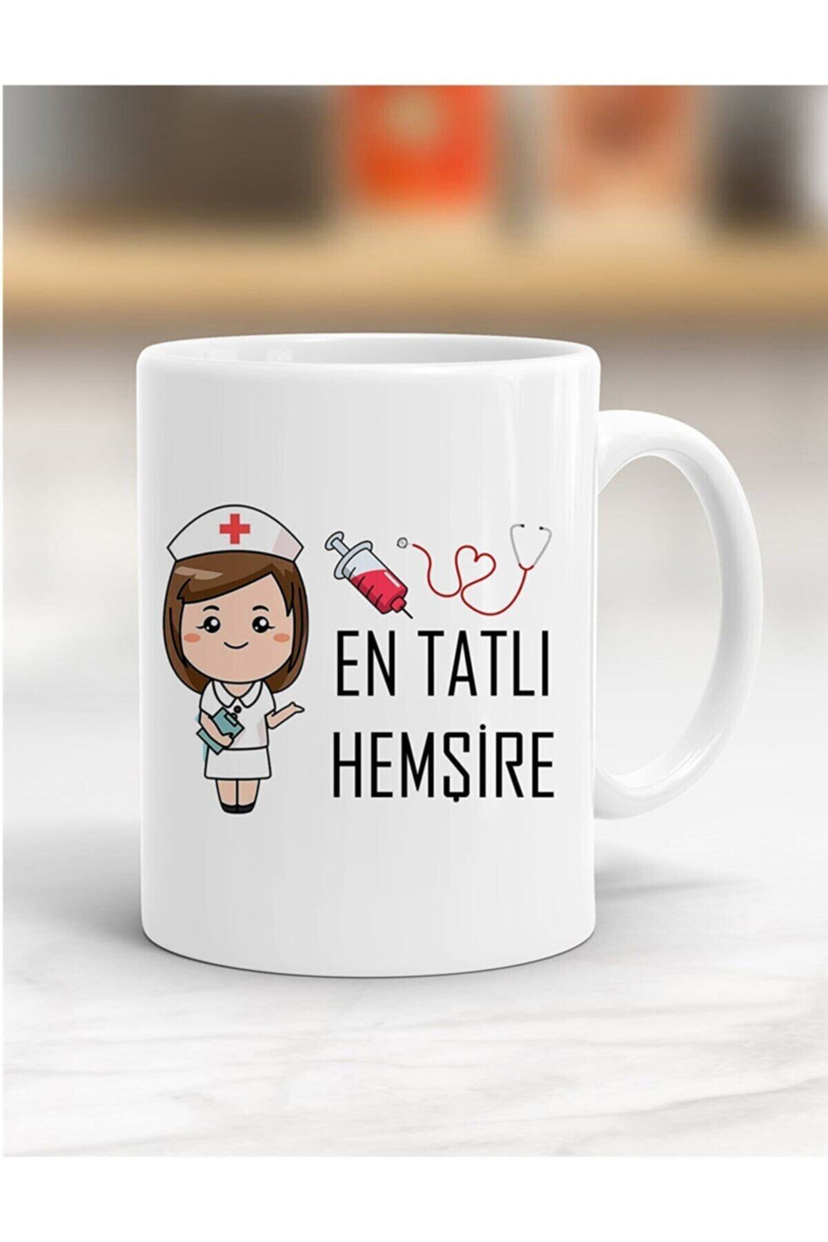 1_org_zoom-1846.jpg En Tatlı Hemşire Yazılı Kupa Bardak - Görsel 1