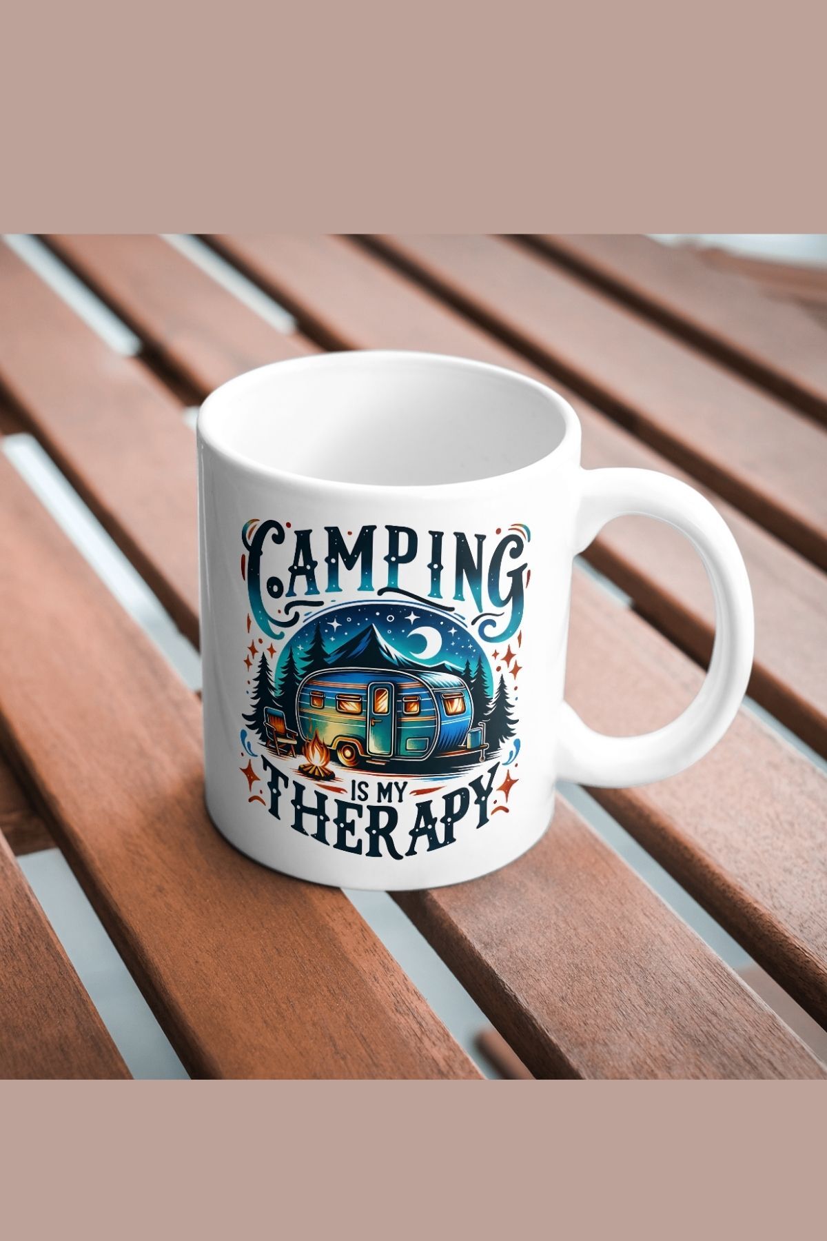 1_org_zoom-185.jpg Doğa Tutkunları İçin Retro Kamp Temalı Porselen Kupa - Görsel 1