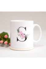 Beyaz S Harfli Baskılı Kupa Bardak