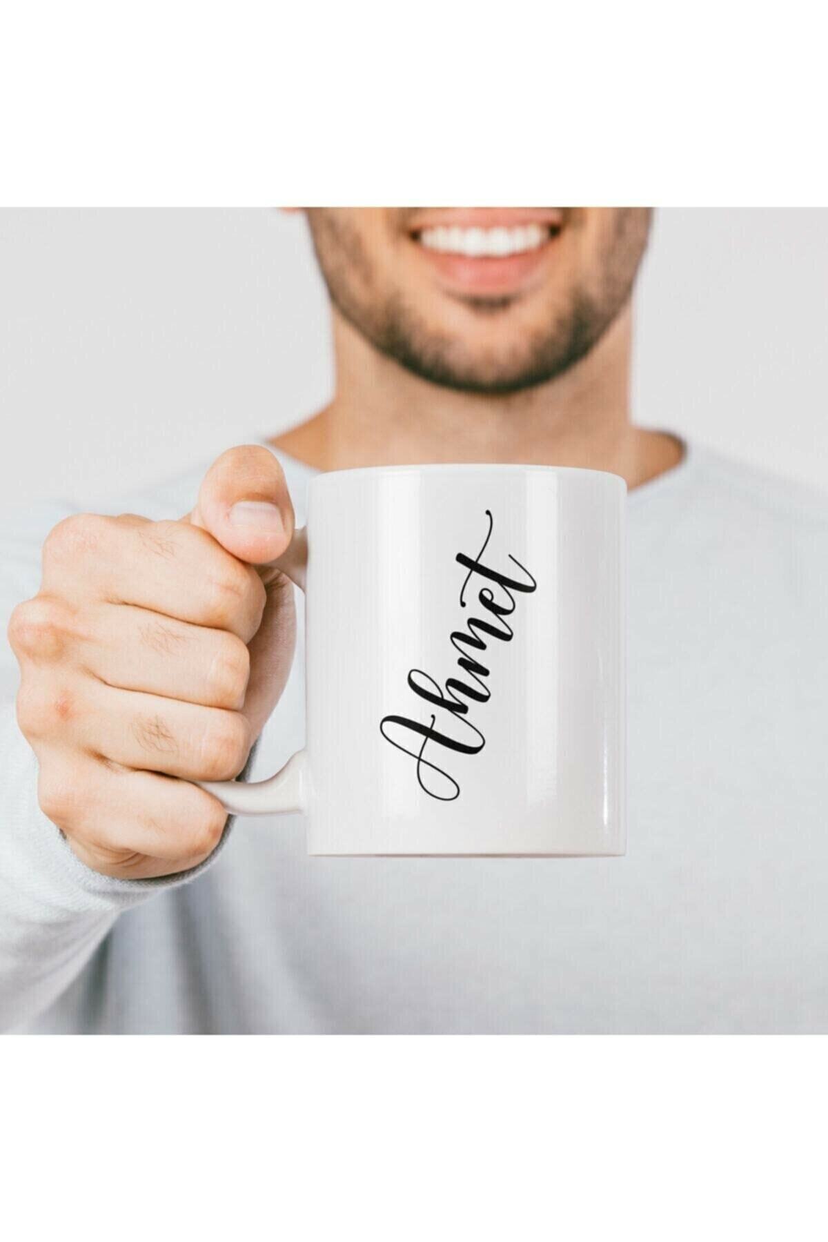 1_org_zoom-1852.jpg Ahmet Ismine Özel Porselen Kupa Bardak -baskılı Kupa Bardak - Görsel 1