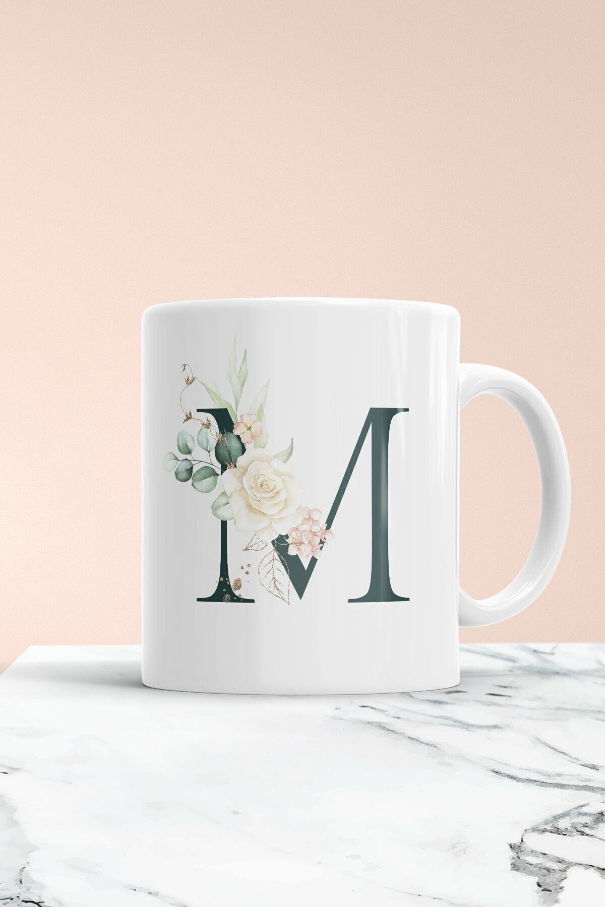 1_org_zoom-1857.jpg M Harf Baskılı Kupa Bardak - Görsel 1