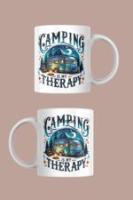 Doğa Tutkunları İçin Retro Kamp Temalı Porselen Kupa - Görsel 2