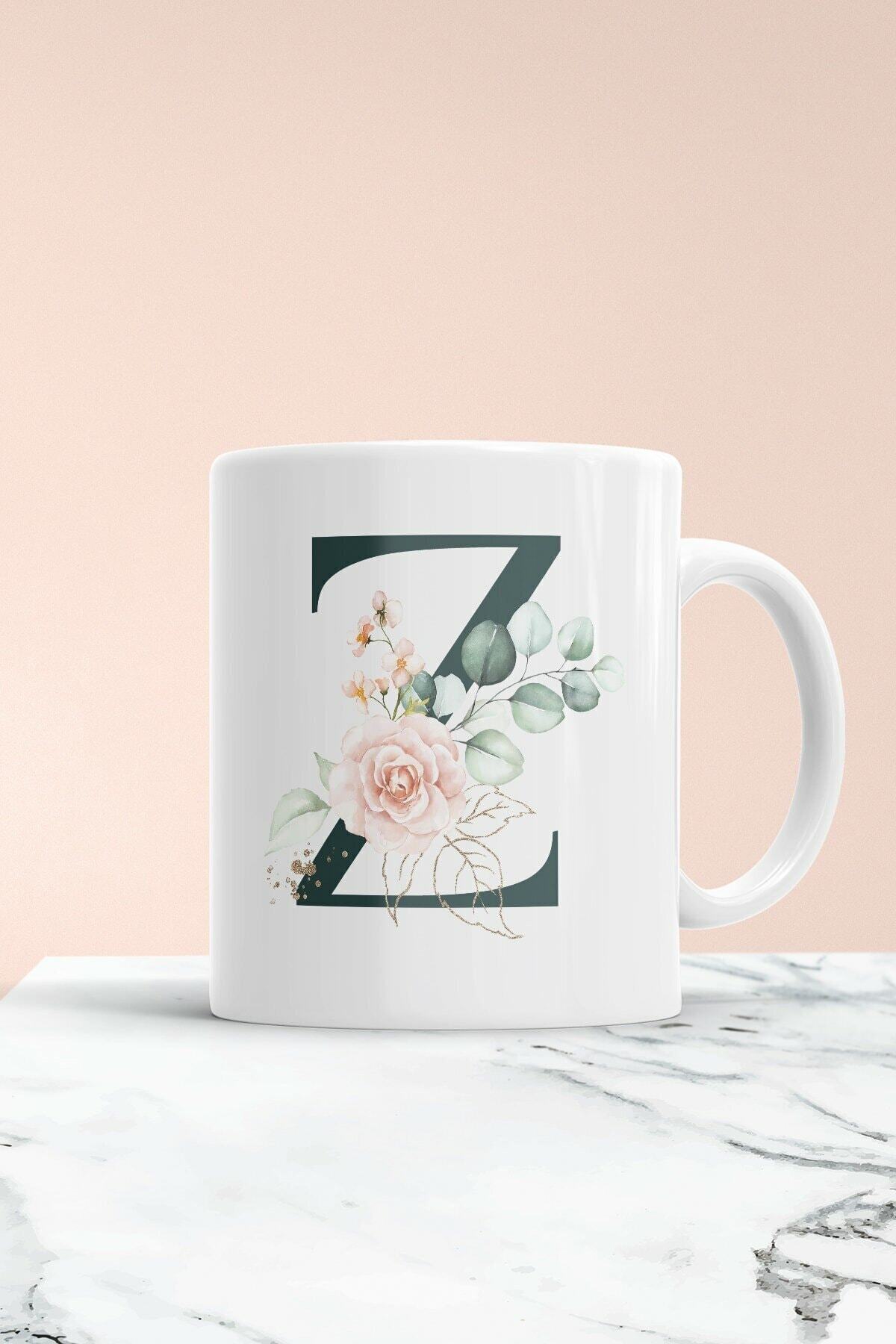 1_org_zoom-1871.jpg Pembe Z Harf Baskılı Spring Koleksiyon Kupa Bardak - Görsel 1