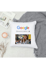 Kişiye Özel Google Tasarımlı Yastık 40x40 – Elyaf Dolgulu Hediye (Öğretmen, Anne, Sevgili, Arkadaş) - Görsel 3